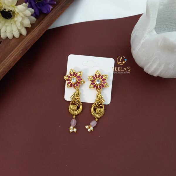 Premium Antique Finish Nagas Choker Pink CH305 - Image 2