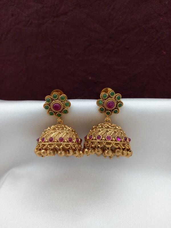 Premium Antique Finish Sunflower Jhumka ER521