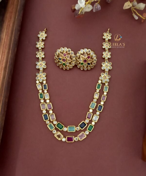 Double Layer Navratna Necklace NC917