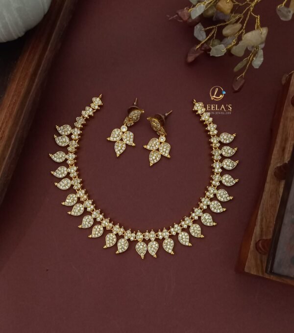 Mango Motif Diamond Necklace NC943