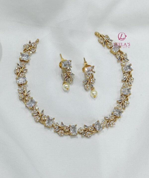 Sakhi White AD Necklace NC971