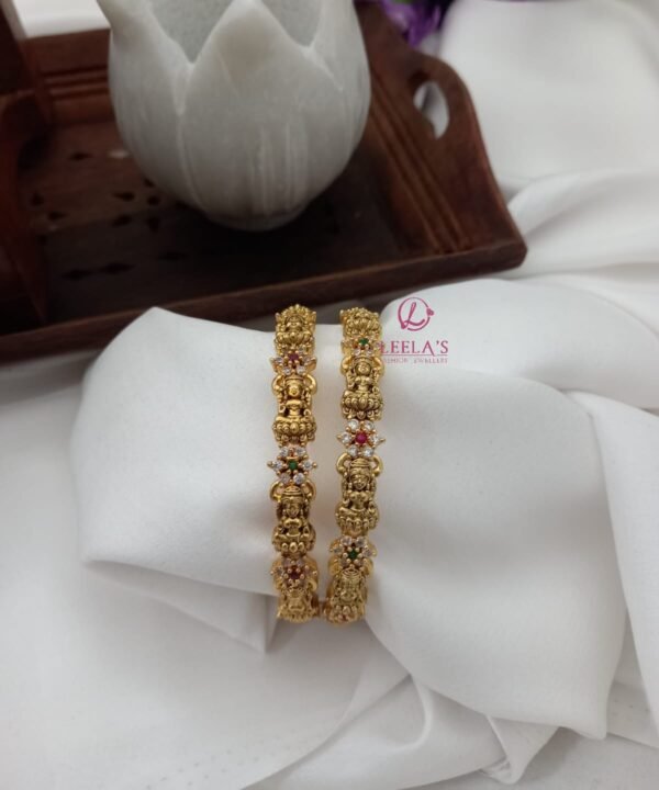 Premium Antique Finish Veera Lakshmi Bangle BG234 ( 2 bangles)