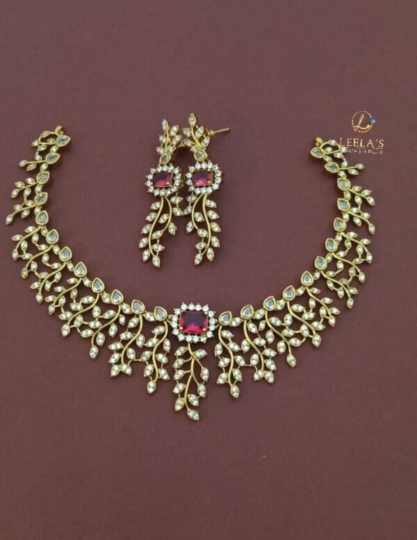 Chandhni Diamond Necklace NC9105 Red