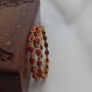 Coral Oval Bangles (2 bangles) BG262