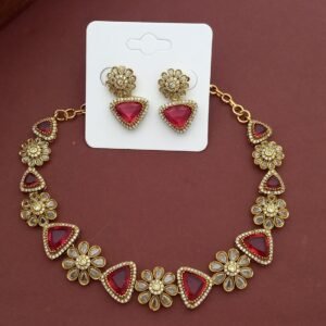 Bipasha Party Necklace Ruby NC9123