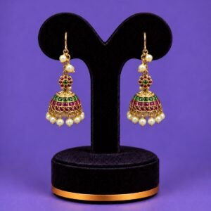 Pearl and Ruby Jhumka ER554